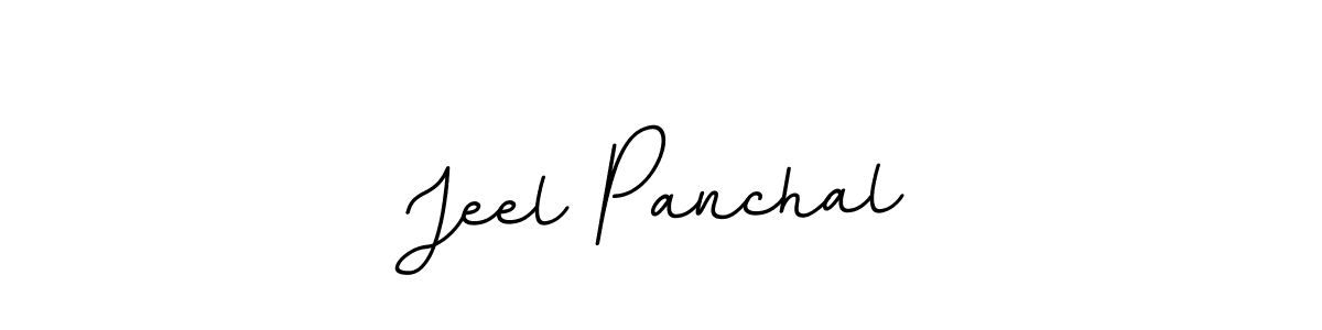 The best way (BallpointsItalic-DORy9) to make a short signature is to pick only two or three words in your name. The name Jeel Panchal include a total of six letters. For converting this name. Jeel Panchal signature style 11 images and pictures png