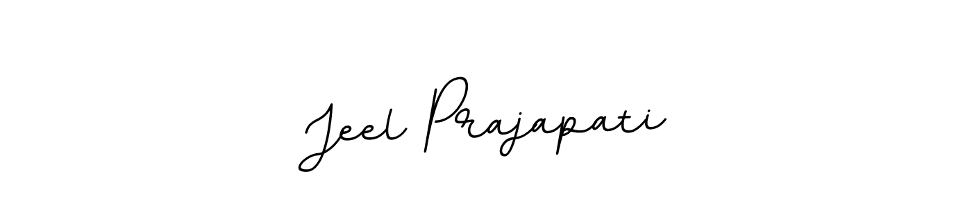 Use a signature maker to create a handwritten signature online. With this signature software, you can design (BallpointsItalic-DORy9) your own signature for name Jeel Prajapati. Jeel Prajapati signature style 11 images and pictures png
