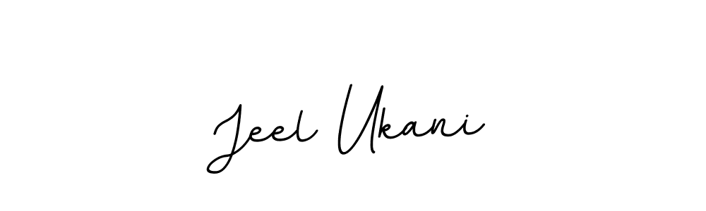 Make a beautiful signature design for name Jeel Ukani. With this signature (BallpointsItalic-DORy9) style, you can create a handwritten signature for free. Jeel Ukani signature style 11 images and pictures png