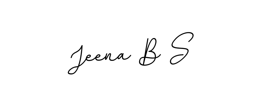 It looks lik you need a new signature style for name Jeena B S. Design unique handwritten (BallpointsItalic-DORy9) signature with our free signature maker in just a few clicks. Jeena B S signature style 11 images and pictures png