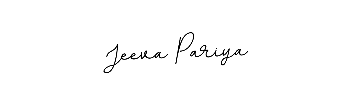Use a signature maker to create a handwritten signature online. With this signature software, you can design (BallpointsItalic-DORy9) your own signature for name Jeeva Pariya. Jeeva Pariya signature style 11 images and pictures png