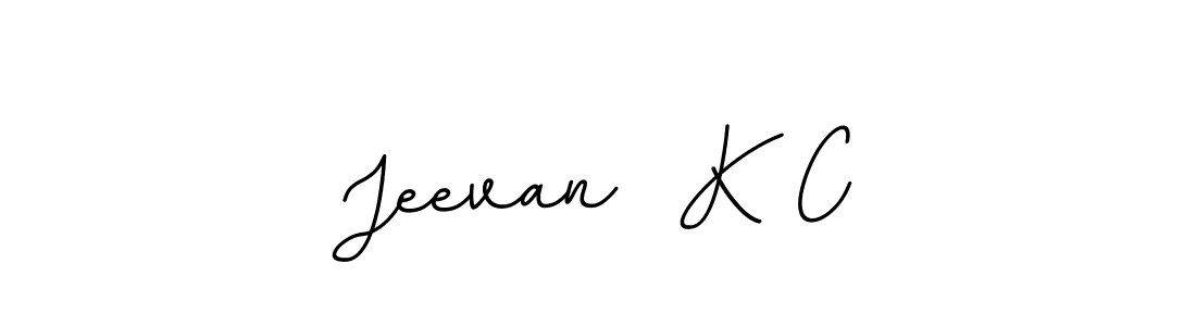 The best way (BallpointsItalic-DORy9) to make a short signature is to pick only two or three words in your name. The name Jeevan  K C include a total of six letters. For converting this name. Jeevan  K C signature style 11 images and pictures png