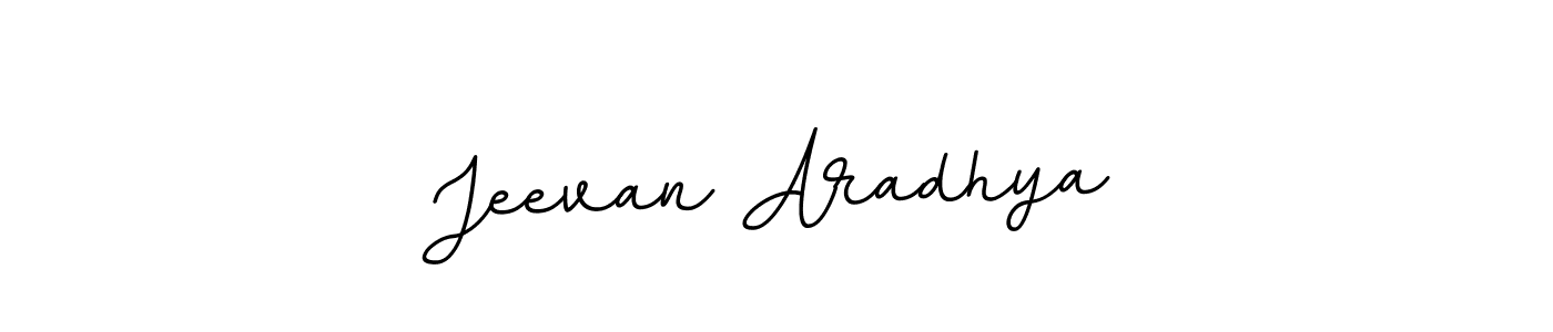 Use a signature maker to create a handwritten signature online. With this signature software, you can design (BallpointsItalic-DORy9) your own signature for name Jeevan Aradhya. Jeevan Aradhya signature style 11 images and pictures png