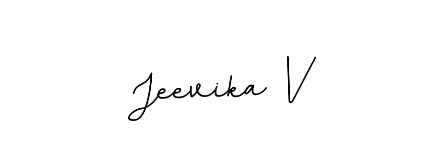 Make a beautiful signature design for name Jeevika V. With this signature (BallpointsItalic-DORy9) style, you can create a handwritten signature for free. Jeevika V signature style 11 images and pictures png