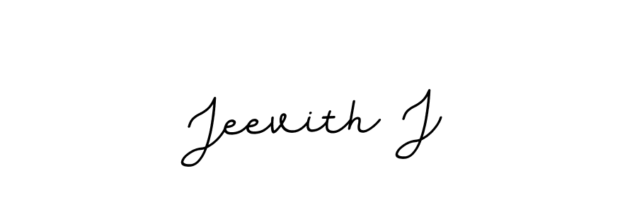 Jeevith J stylish signature style. Best Handwritten Sign (BallpointsItalic-DORy9) for my name. Handwritten Signature Collection Ideas for my name Jeevith J. Jeevith J signature style 11 images and pictures png