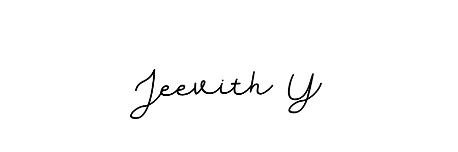 Create a beautiful signature design for name Jeevith Y. With this signature (BallpointsItalic-DORy9) fonts, you can make a handwritten signature for free. Jeevith Y signature style 11 images and pictures png