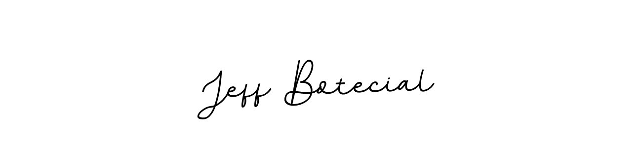 How to make Jeff Botecial name signature. Use BallpointsItalic-DORy9 style for creating short signs online. This is the latest handwritten sign. Jeff Botecial signature style 11 images and pictures png