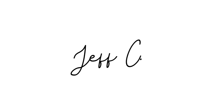 Create a beautiful signature design for name Jeff C.. With this signature (BallpointsItalic-DORy9) fonts, you can make a handwritten signature for free. Jeff C. signature style 11 images and pictures png