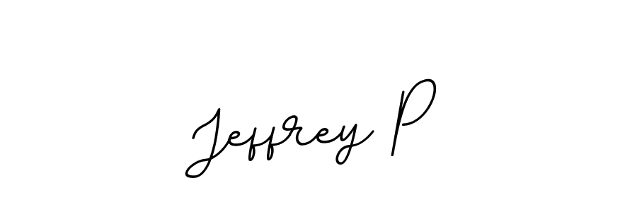 This is the best signature style for the Jeffrey P name. Also you like these signature font (BallpointsItalic-DORy9). Mix name signature. Jeffrey P signature style 11 images and pictures png