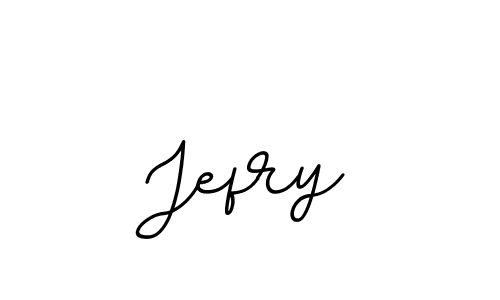 How to make Jefry name signature. Use BallpointsItalic-DORy9 style for creating short signs online. This is the latest handwritten sign. Jefry signature style 11 images and pictures png