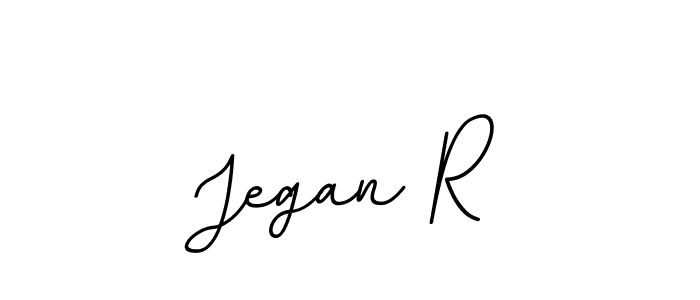 The best way (BallpointsItalic-DORy9) to make a short signature is to pick only two or three words in your name. The name Jegan R include a total of six letters. For converting this name. Jegan R signature style 11 images and pictures png