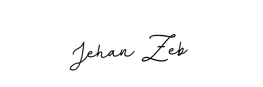 How to make Jehan Zeb name signature. Use BallpointsItalic-DORy9 style for creating short signs online. This is the latest handwritten sign. Jehan Zeb signature style 11 images and pictures png