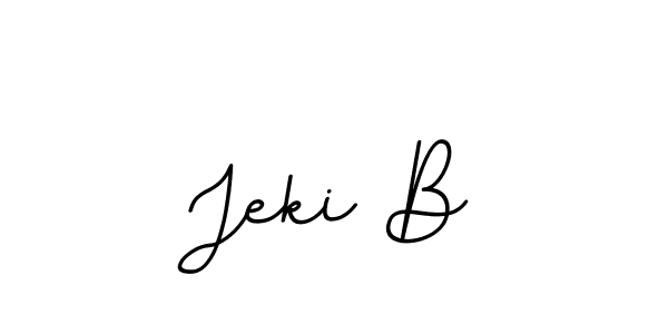 Make a beautiful signature design for name Jeki B. With this signature (BallpointsItalic-DORy9) style, you can create a handwritten signature for free. Jeki B signature style 11 images and pictures png