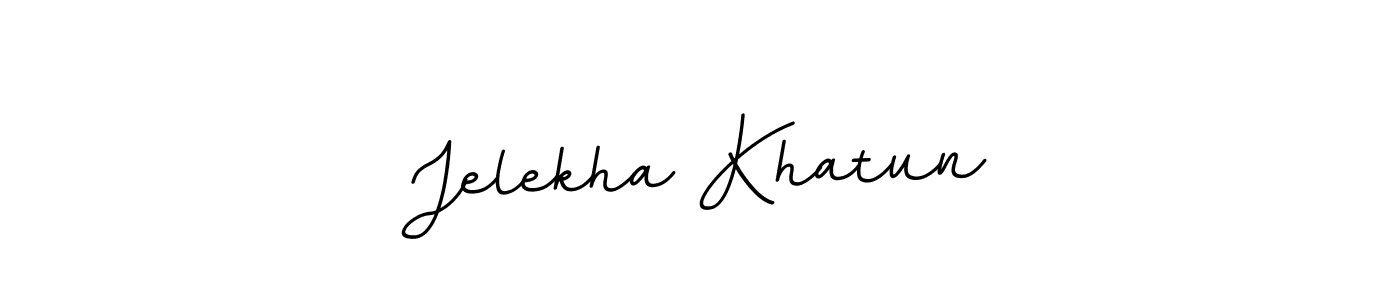 How to make Jelekha Khatun name signature. Use BallpointsItalic-DORy9 style for creating short signs online. This is the latest handwritten sign. Jelekha Khatun signature style 11 images and pictures png