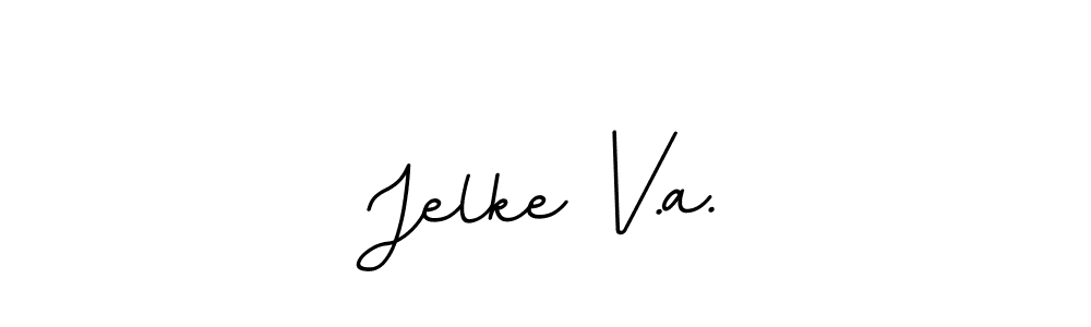 The best way (BallpointsItalic-DORy9) to make a short signature is to pick only two or three words in your name. The name Jelke V.a. include a total of six letters. For converting this name. Jelke V.a. signature style 11 images and pictures png