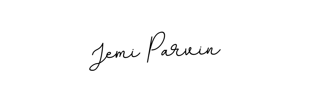 Jemi Parvin stylish signature style. Best Handwritten Sign (BallpointsItalic-DORy9) for my name. Handwritten Signature Collection Ideas for my name Jemi Parvin. Jemi Parvin signature style 11 images and pictures png