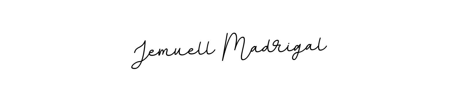 Use a signature maker to create a handwritten signature online. With this signature software, you can design (BallpointsItalic-DORy9) your own signature for name Jemuell Madrigal. Jemuell Madrigal signature style 11 images and pictures png