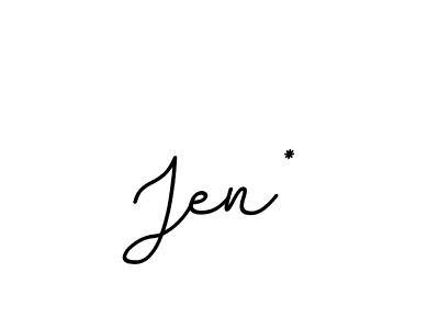 How to make Jen* name signature. Use BallpointsItalic-DORy9 style for creating short signs online. This is the latest handwritten sign. Jen* signature style 11 images and pictures png