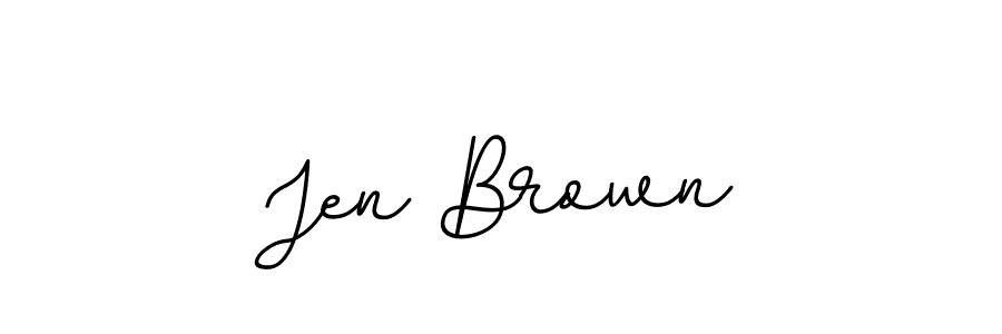 Make a beautiful signature design for name Jen Brown. With this signature (BallpointsItalic-DORy9) style, you can create a handwritten signature for free. Jen Brown signature style 11 images and pictures png