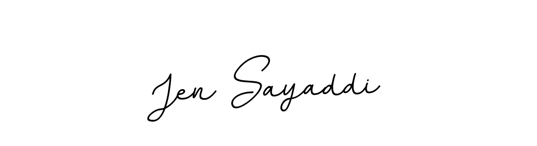 Similarly BallpointsItalic-DORy9 is the best handwritten signature design. Signature creator online .You can use it as an online autograph creator for name Jen Sayaddi. Jen Sayaddi signature style 11 images and pictures png