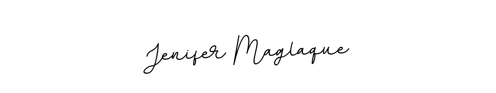 How to make Jenifer Maglaque name signature. Use BallpointsItalic-DORy9 style for creating short signs online. This is the latest handwritten sign. Jenifer Maglaque signature style 11 images and pictures png