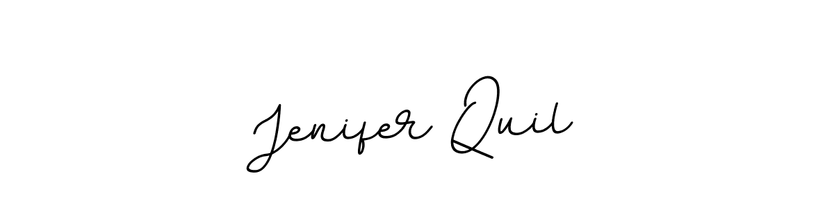 How to make Jenifer Quil name signature. Use BallpointsItalic-DORy9 style for creating short signs online. This is the latest handwritten sign. Jenifer Quil signature style 11 images and pictures png