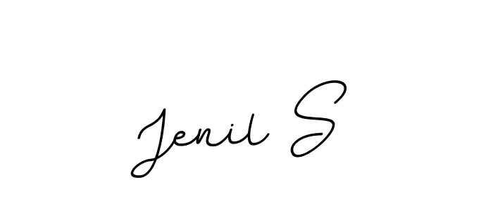 This is the best signature style for the Jenil S name. Also you like these signature font (BallpointsItalic-DORy9). Mix name signature. Jenil S signature style 11 images and pictures png