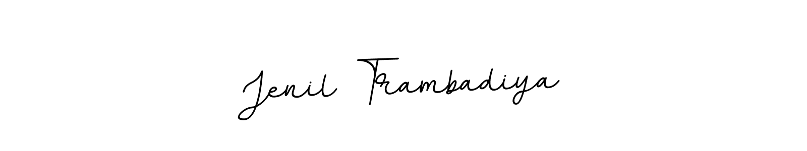 Create a beautiful signature design for name Jenil Trambadiya. With this signature (BallpointsItalic-DORy9) fonts, you can make a handwritten signature for free. Jenil Trambadiya signature style 11 images and pictures png