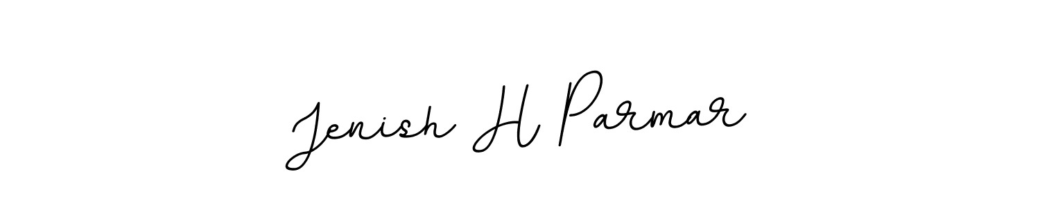 Jenish H Parmar stylish signature style. Best Handwritten Sign (BallpointsItalic-DORy9) for my name. Handwritten Signature Collection Ideas for my name Jenish H Parmar. Jenish H Parmar signature style 11 images and pictures png