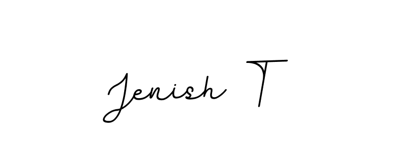 Jenish T stylish signature style. Best Handwritten Sign (BallpointsItalic-DORy9) for my name. Handwritten Signature Collection Ideas for my name Jenish T. Jenish T signature style 11 images and pictures png