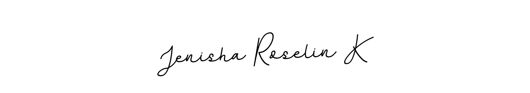 Make a beautiful signature design for name Jenisha Roselin K. With this signature (BallpointsItalic-DORy9) style, you can create a handwritten signature for free. Jenisha Roselin K signature style 11 images and pictures png