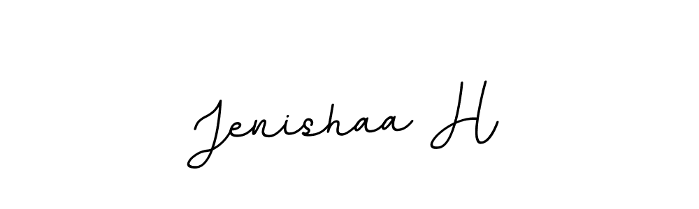 Jenishaa H stylish signature style. Best Handwritten Sign (BallpointsItalic-DORy9) for my name. Handwritten Signature Collection Ideas for my name Jenishaa H. Jenishaa H signature style 11 images and pictures png