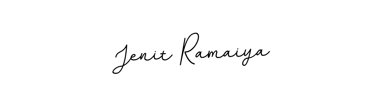 Create a beautiful signature design for name Jenit Ramaiya. With this signature (BallpointsItalic-DORy9) fonts, you can make a handwritten signature for free. Jenit Ramaiya signature style 11 images and pictures png