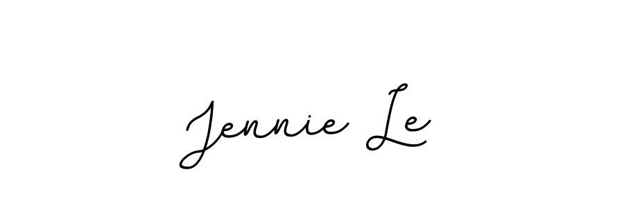 The best way (BallpointsItalic-DORy9) to make a short signature is to pick only two or three words in your name. The name Jennie Le include a total of six letters. For converting this name. Jennie Le signature style 11 images and pictures png