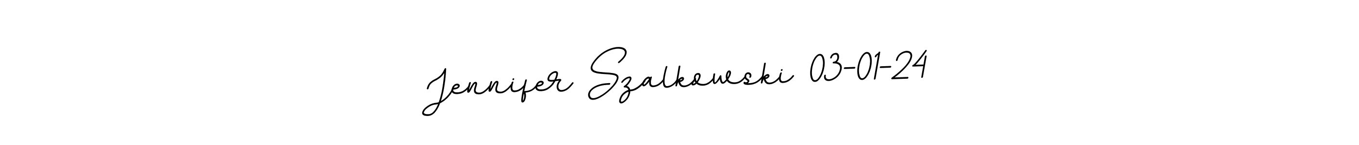 Use a signature maker to create a handwritten signature online. With this signature software, you can design (BallpointsItalic-DORy9) your own signature for name Jennifer Szalkowski 03-01-24. Jennifer Szalkowski 03-01-24 signature style 11 images and pictures png