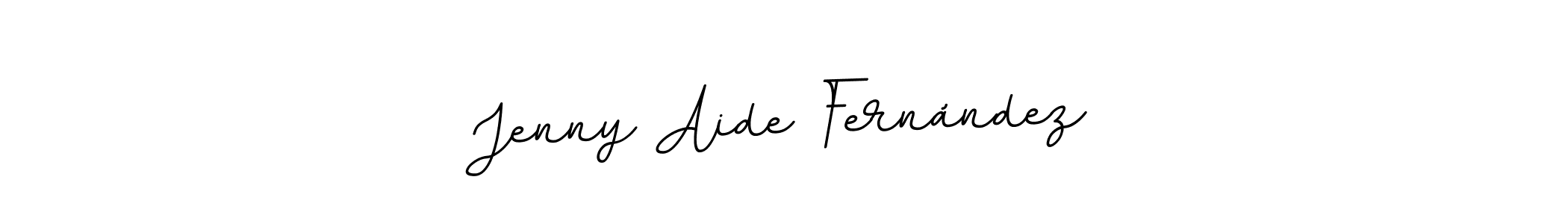 You should practise on your own different ways (BallpointsItalic-DORy9) to write your name (Jenny Aide Fernández) in signature. don't let someone else do it for you. Jenny Aide Fernández signature style 11 images and pictures png