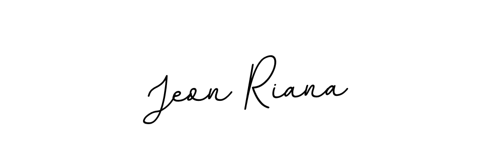 Use a signature maker to create a handwritten signature online. With this signature software, you can design (BallpointsItalic-DORy9) your own signature for name Jeon Riana. Jeon Riana signature style 11 images and pictures png