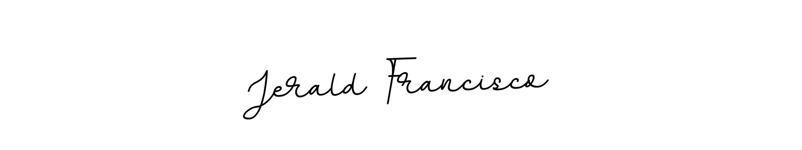 Create a beautiful signature design for name Jerald Francisco. With this signature (BallpointsItalic-DORy9) fonts, you can make a handwritten signature for free. Jerald Francisco signature style 11 images and pictures png