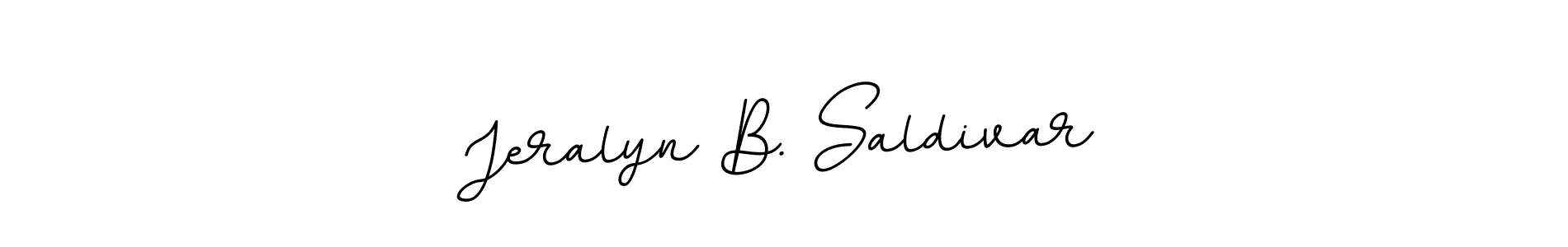 Make a beautiful signature design for name Jeralyn B. Saldivar. With this signature (BallpointsItalic-DORy9) style, you can create a handwritten signature for free. Jeralyn B. Saldivar signature style 11 images and pictures png