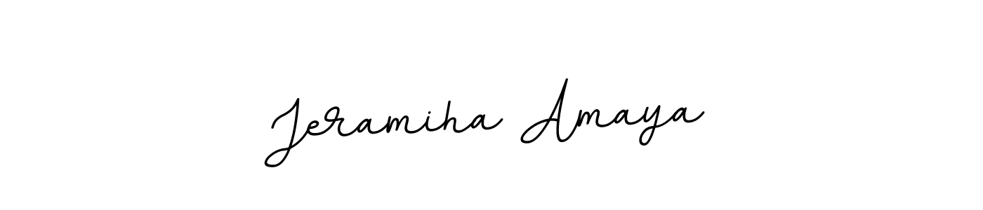 Design your own signature with our free online signature maker. With this signature software, you can create a handwritten (BallpointsItalic-DORy9) signature for name Jeramiha Amaya. Jeramiha Amaya signature style 11 images and pictures png