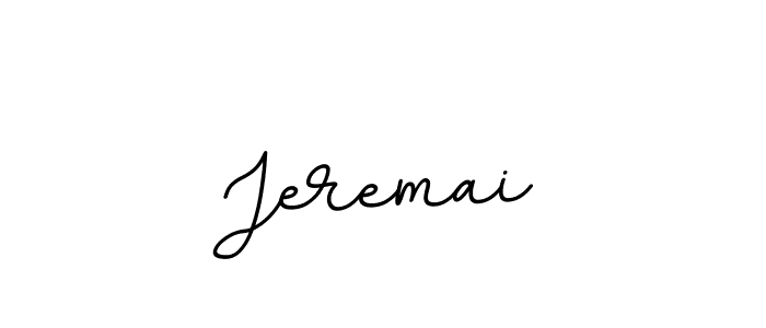 Use a signature maker to create a handwritten signature online. With this signature software, you can design (BallpointsItalic-DORy9) your own signature for name Jeremai. Jeremai signature style 11 images and pictures png