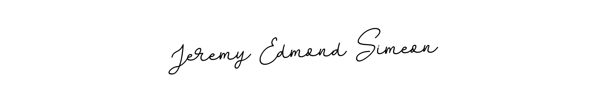 The best way (BallpointsItalic-DORy9) to make a short signature is to pick only two or three words in your name. The name Jeremy Edmond Simeon include a total of six letters. For converting this name. Jeremy Edmond Simeon signature style 11 images and pictures png