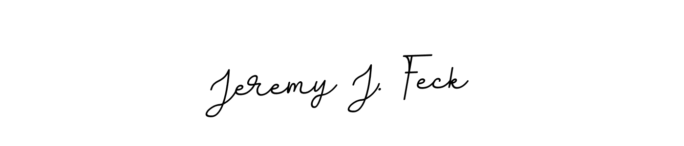 Use a signature maker to create a handwritten signature online. With this signature software, you can design (BallpointsItalic-DORy9) your own signature for name Jeremy J. Feck. Jeremy J. Feck signature style 11 images and pictures png