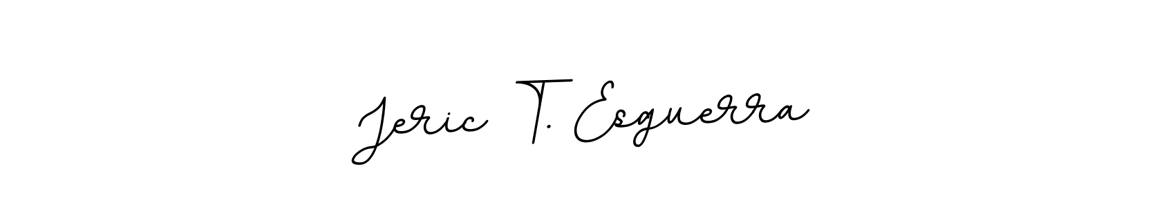 How to make Jeric T. Esguerra name signature. Use BallpointsItalic-DORy9 style for creating short signs online. This is the latest handwritten sign. Jeric T. Esguerra signature style 11 images and pictures png