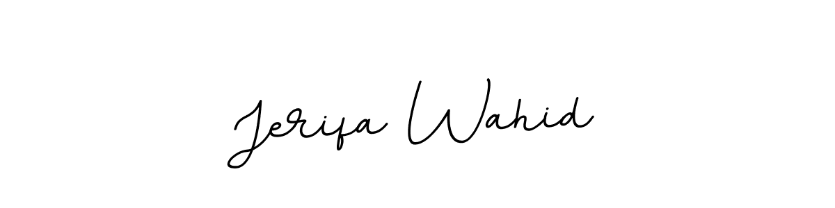 Make a beautiful signature design for name Jerifa Wahid. With this signature (BallpointsItalic-DORy9) style, you can create a handwritten signature for free. Jerifa Wahid signature style 11 images and pictures png