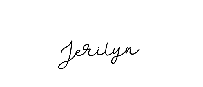 Create a beautiful signature design for name Jerilyn. With this signature (BallpointsItalic-DORy9) fonts, you can make a handwritten signature for free. Jerilyn signature style 11 images and pictures png