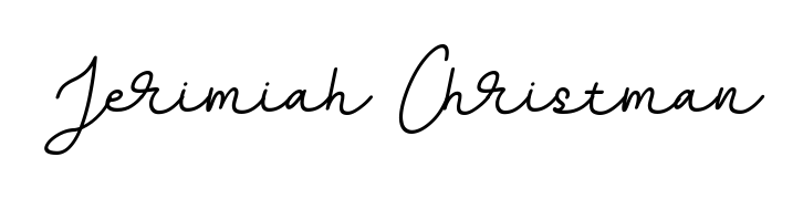 The best way (BallpointsItalic-DORy9) to make a short signature is to pick only two or three words in your name. For converting this name Jerimiah Christman. Jerimiah Christman signature style 11 images and pictures png
