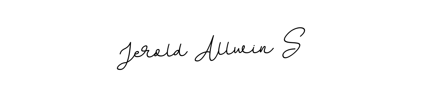 How to make Jerold Allwin S name signature. Use BallpointsItalic-DORy9 style for creating short signs online. This is the latest handwritten sign. Jerold Allwin S signature style 11 images and pictures png