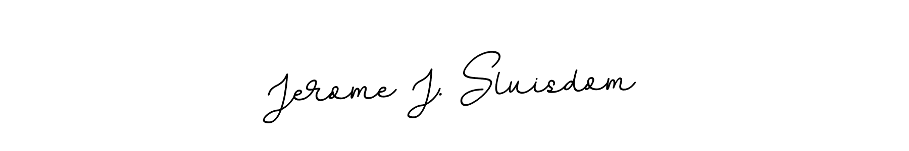 This is the best signature style for the Jerome J. Sluisdom name. Also you like these signature font (BallpointsItalic-DORy9). Mix name signature. Jerome J. Sluisdom signature style 11 images and pictures png