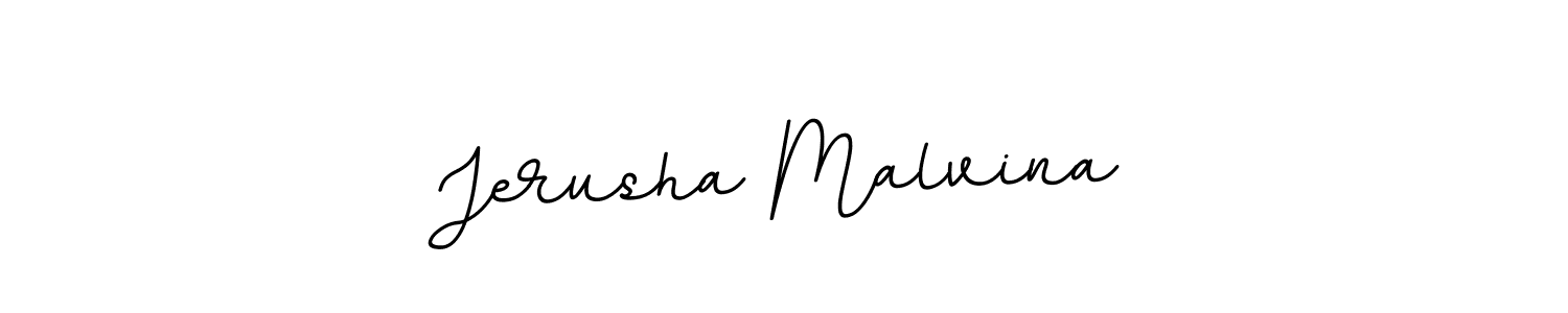 The best way (BallpointsItalic-DORy9) to make a short signature is to pick only two or three words in your name. The name Jerusha Malvina include a total of six letters. For converting this name. Jerusha Malvina signature style 11 images and pictures png